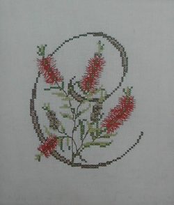 Floral alphabet 'C'